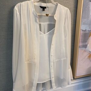 Women's Sheer Tuxedo Top from Banana Republic